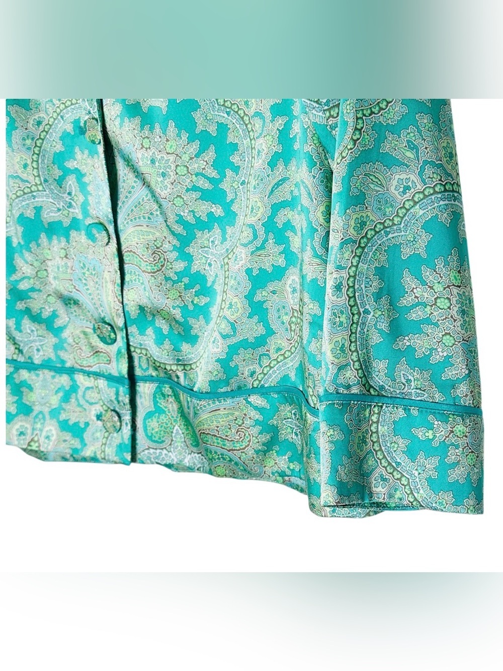 J Crew Collection Drapey button-up top Ratti pendant paisley M - Picture 5 of 8
